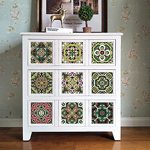 Peel and Stick Backsplash Tile Stickers Arabian Sage Green Stick on Tiles PVC Tile Stickers for Kitchen Heat Resistant Tile Stickers for Bathroom Waterproof Self Adhesive Tiles for Walls Peel and