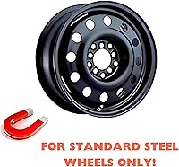 Vista 5 de OxGord Tapacubos de 16 pulgadas compatibles con Volkswagen (4) tapas de cubo para ruedas de acero estándar, color plateado, a presión