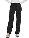 Straight Leg Scrub Pants for Women, Drawstring Soft Stretch, Anti-Wrinkle Women's Scrub Pants with 6 Pockets