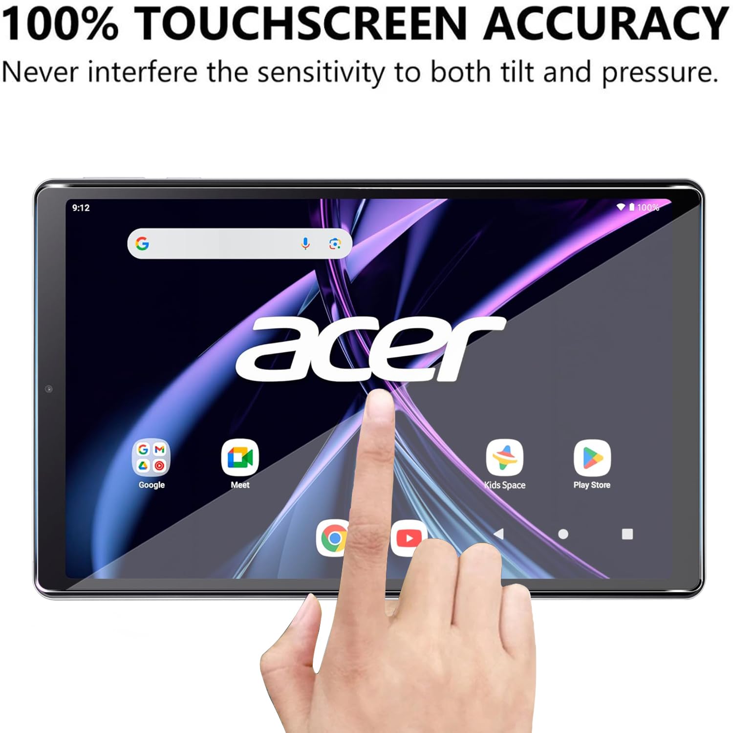 Pellicola Vetro Temperato per Acer Iconia Tab A10 (10.1 Pollici) 2 Pezzi Durezza 9H Anti-Graffio HD Trasparente