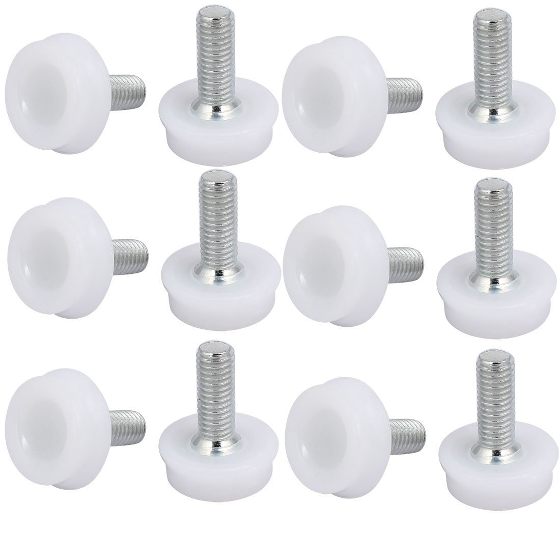 Piedini Di Livellamento Regolabili M8x20mm Con Base In Plastica - Kit Da 10 Pezzi Uxcell