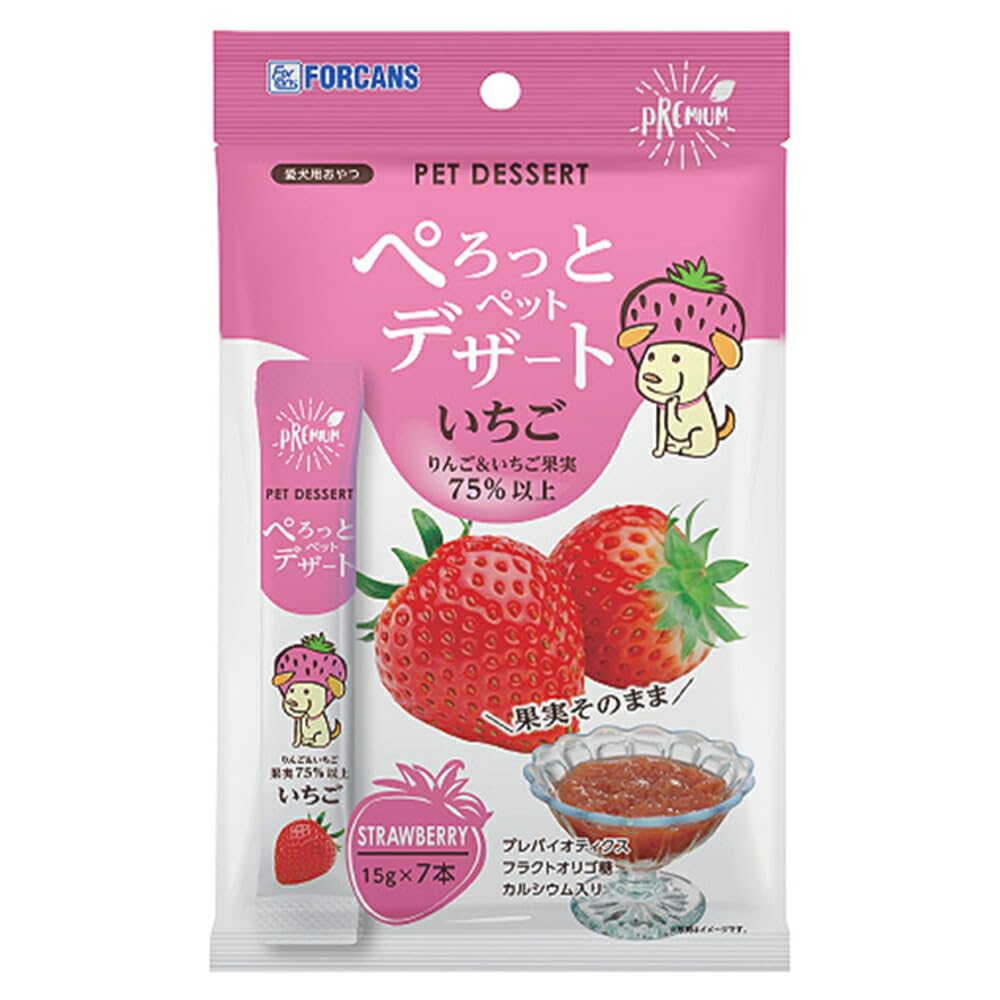 Amazon | フォーキャンス ぺろっとペットデザート いちご 15g×7本 犬用