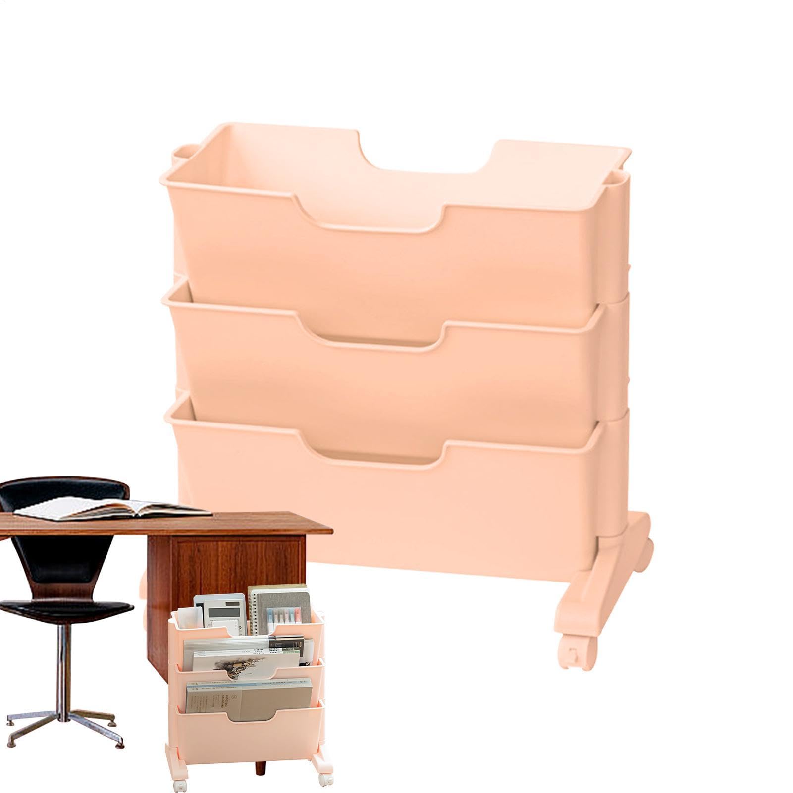 Carrello Portafile Scorrevole Con Ruote Sotto Scrivania Scaffale Porta | Scaffale A Più Per Libri Casa Ufficio Cucina Soggiorno Salotto Aula Scolastica Sotto Tavolo