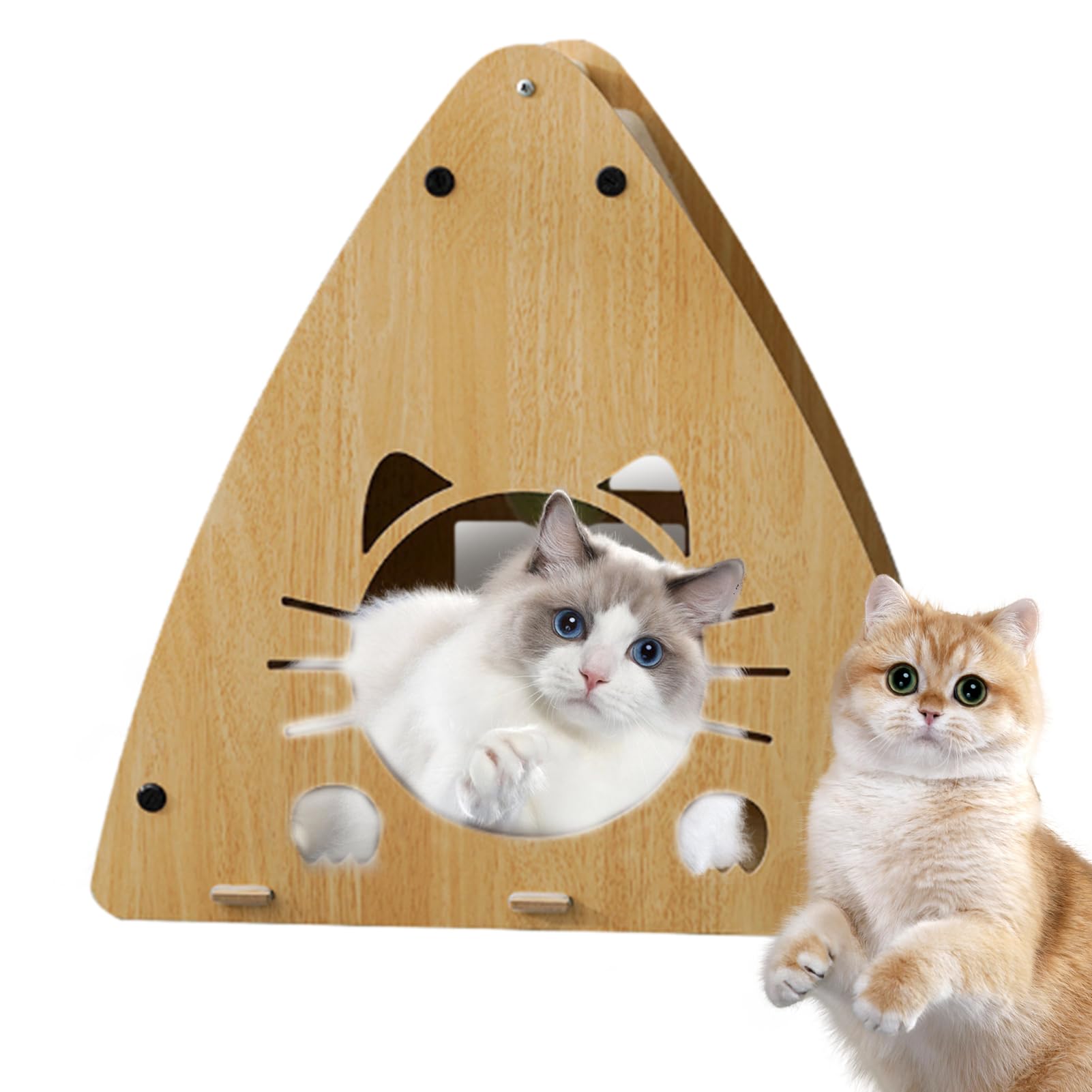 Casetta per gatti,Cuccia per gatti in cartone Tiragraffi sicuro e solido | Casetta per gatti da interno in legno, casetta multifunzionale per gatti in cartone per gattino, a rip