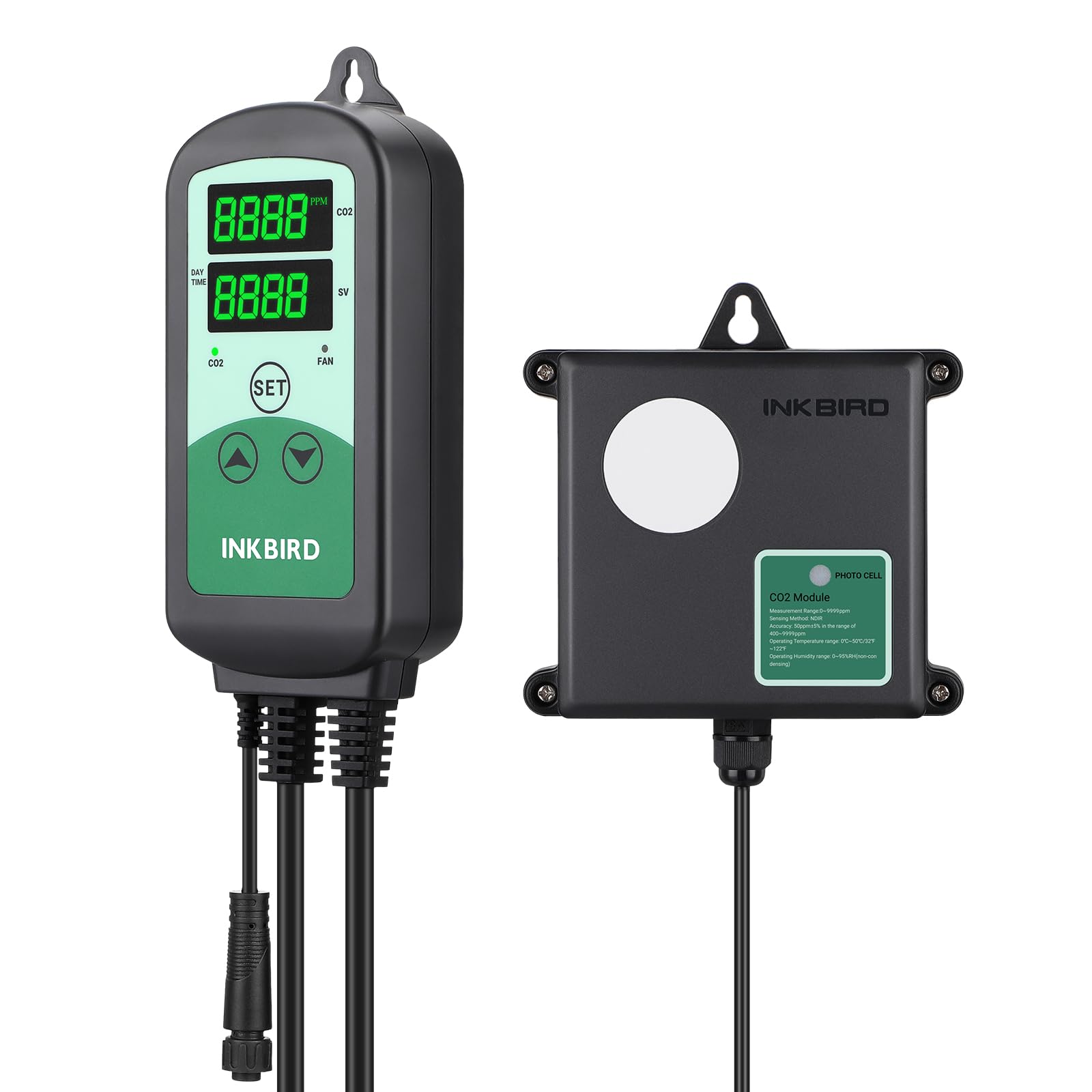 INKBIRD CO2 Controller ICC-510, Smart Carbon Dioxide Controller with 2 Outlets for CO2 Generator and Ventilation Fan, Day and Night Control, High and Low CO2 Alarms (EU Plug)-picture-28