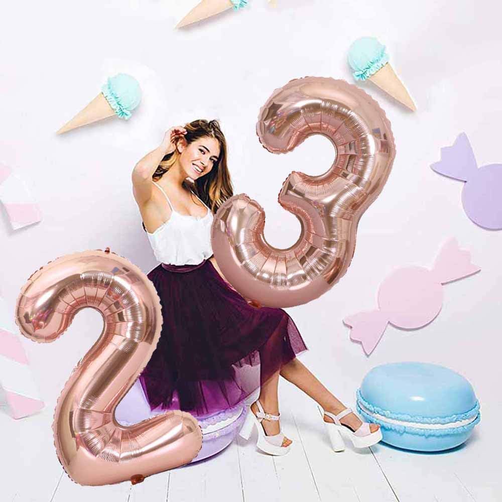 Ceqiny 40 Inch Giant Mylar Balloon, 23rd Number Alphabet Foil Balloon for Birthday Party Wedding, Bridal Shower, Engagement - Image 4