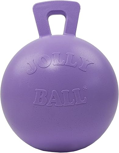 Miniatura 33 de Jolly Pets Tug-n-Toss - Pelota de masticar resistente con mango, 6 pulgadas Azul,Azul (Arándano),Púrpura claro,Naranja,Púrpura,Rojo