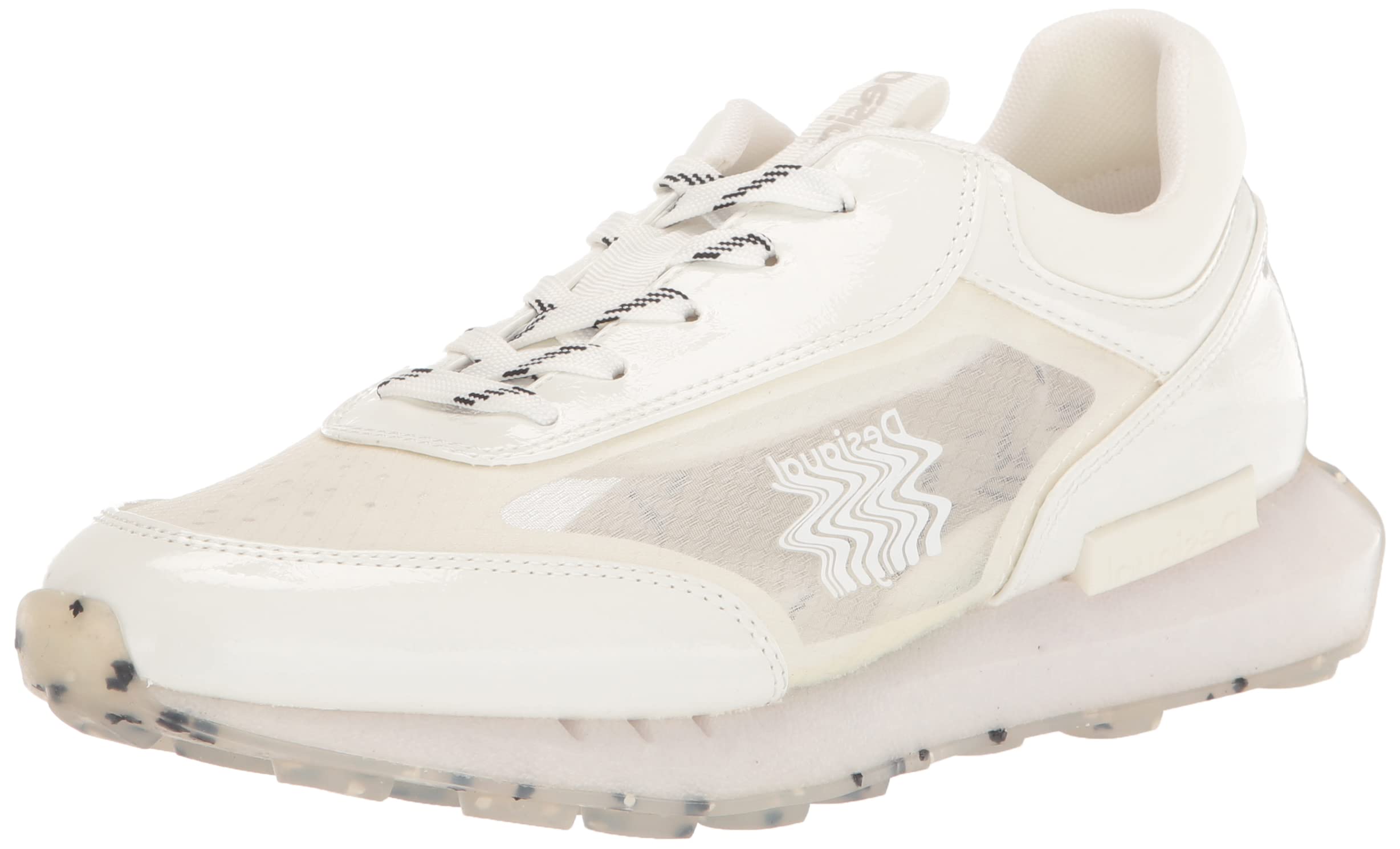 Desigual Women's White Transparency Running Sneakers, 39