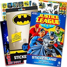 DC Comics Justice League Stickers Ultimate Set  Over 350 Stickers Featuring Batman, Wonder Woman, Superman, Flash and More Justice League Party Favors