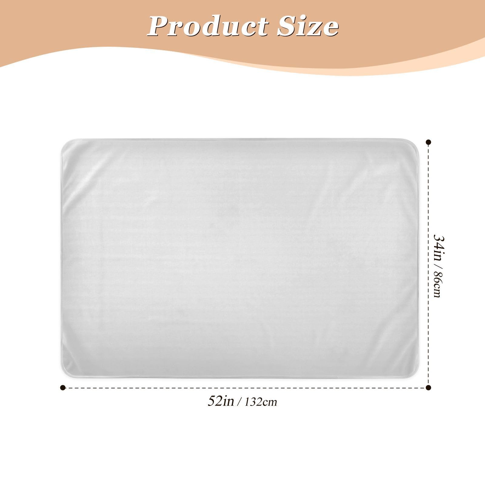 Silver Gray Pee Pads for Bed, Pee Pad for Kids Bed Washable, Reusable Pads for Incontinence