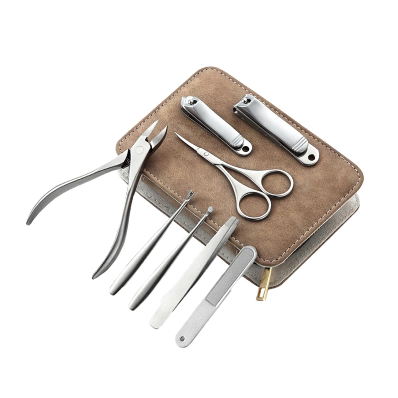 Ensemble de Soin en Acier Inoxydable 8 Pièces Coupe-ongles