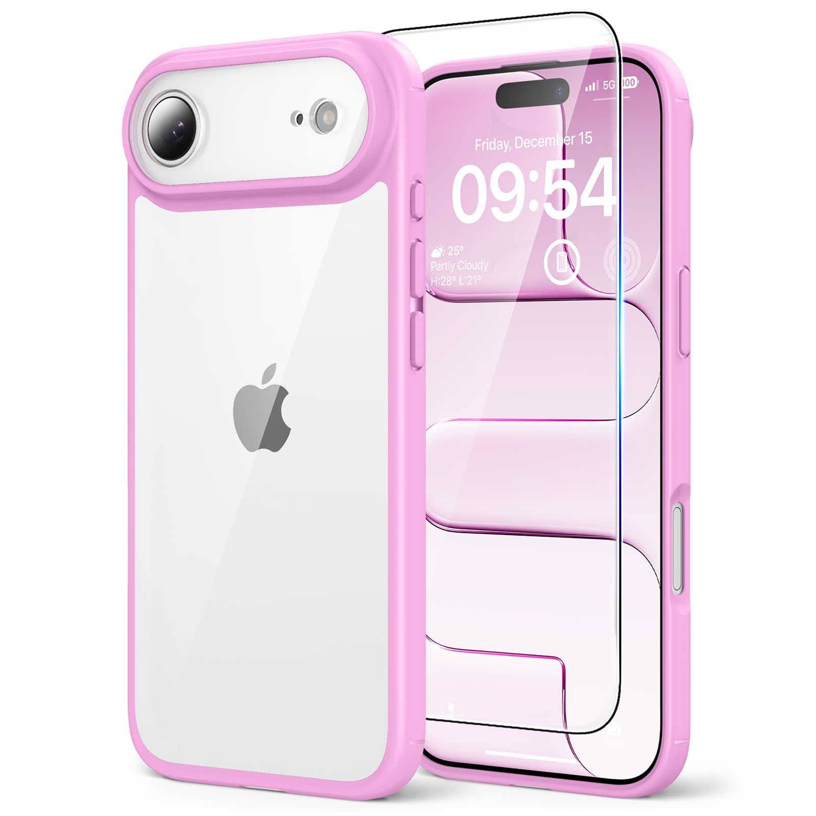 TAURI Funda para iPhone 13/iPhone 14, Compatible con MagSafe [No amarillea] con Vidrio Templado, Carcasa Nueva para iPhone 13/iPhone 14,Funda Ultra Fina antichoque - Transparente — view 53