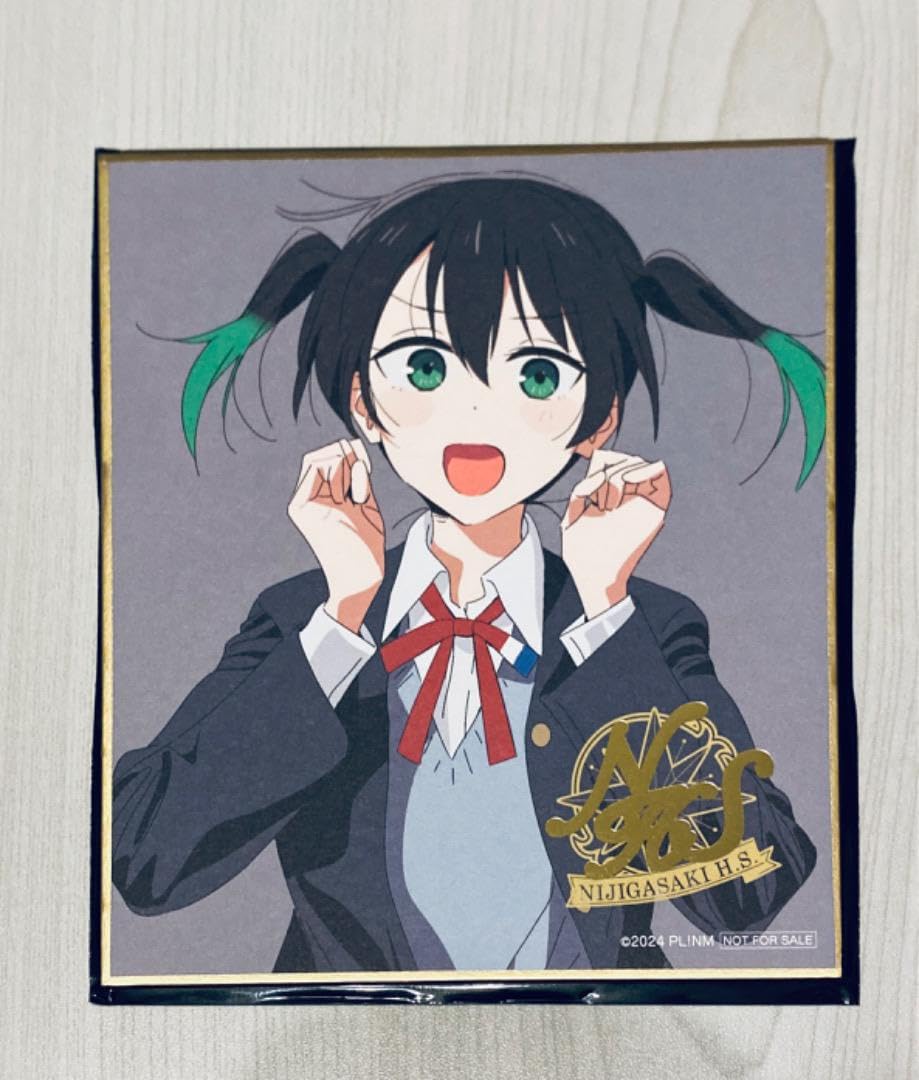 エマ・ヴェルデ　虹ヶ咲　色紙　箔押し　入場者特典　完結編第1章　ラブライブ 虹ヶ咲学園スクールアイドル同好会 ミニ色紙 エマヴェルデ 箔