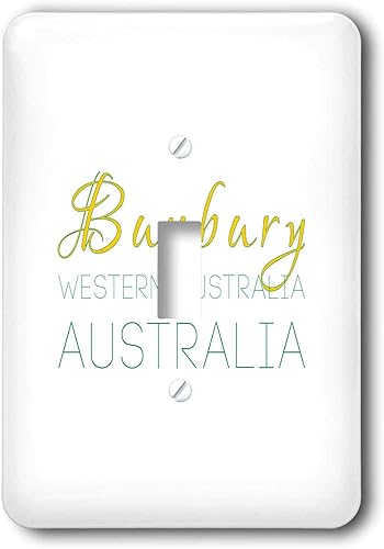 3dRose Alexis Design - Australian Cities - Bunbury Western Australia national colors patriot home town design - single toggle switch (lsp_310546_1)