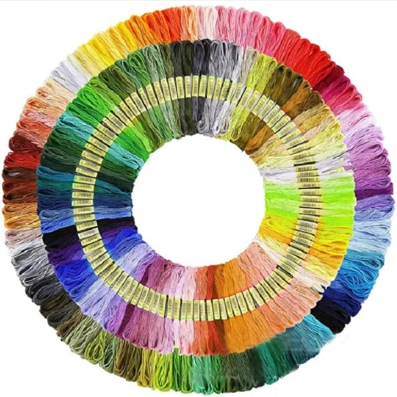 Hilos De Bordar 200/100/50 hilos similares punto de cruz hilo bordar algodón ovillos costura coser artesanal(Type 2 200PCS)