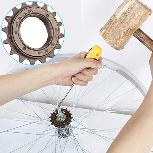 Miniatura 5 de Focket Bicicleta de rueda libre de una sola velocidad, 16 dientes Cassette Metal Freewheel