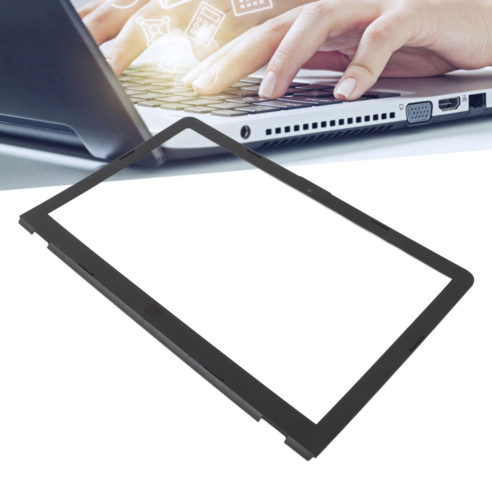 Custodia di Ricambio per Cornice Anteriore LCD 15G BR per Laptop 15G BR 15 BS BU BW 250 255 G6 TPN C129 TPN C130, Cover Posteriore LCD per Laptop di Ricambio Coperchio