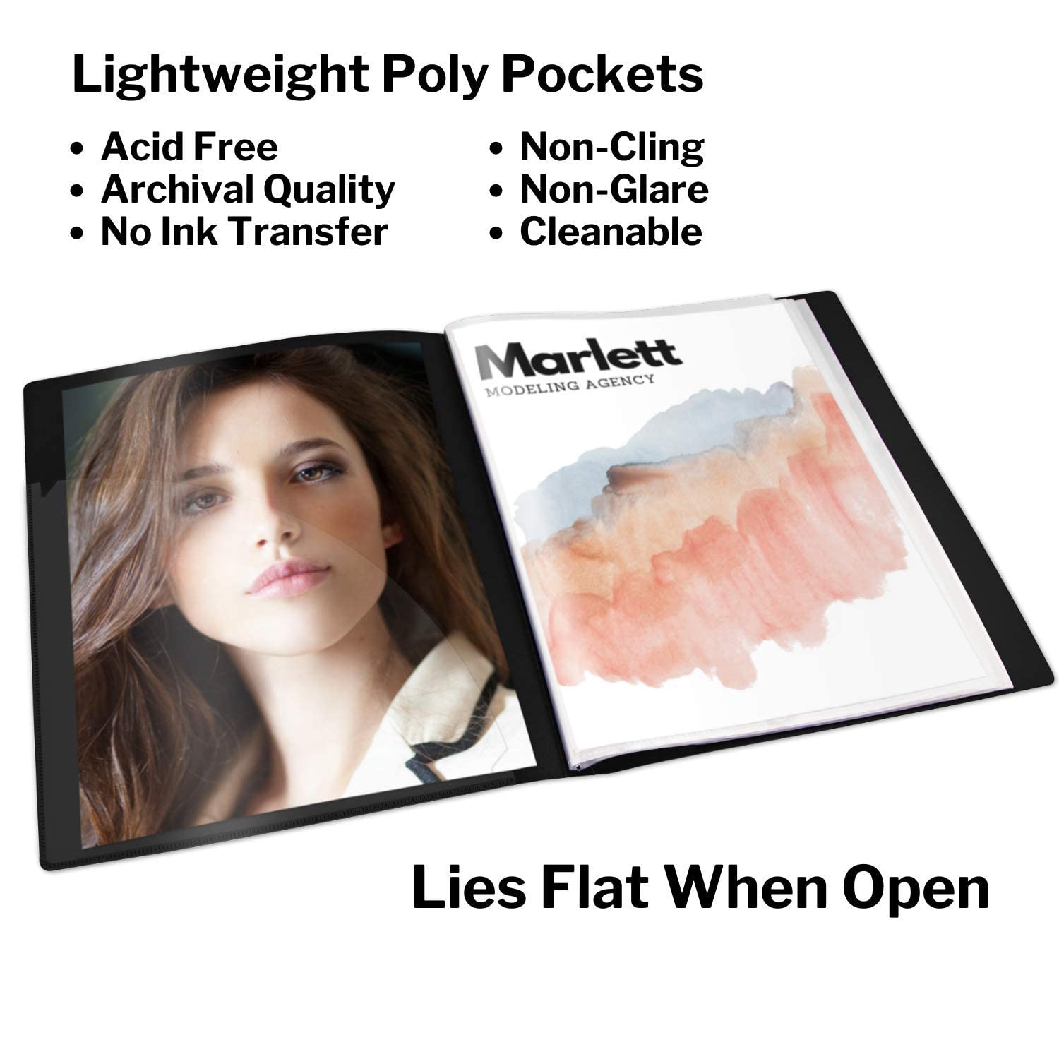 Dunwell 12Pocket Bound Presentation Book (Black), Presentation