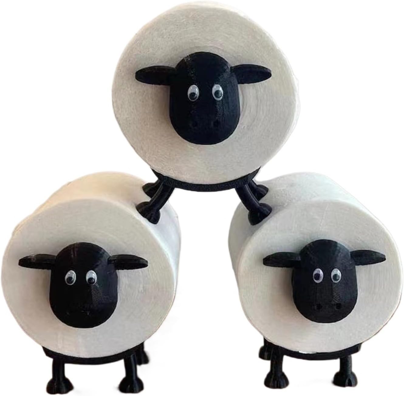 Paper Towel Storage Rack Stackable Cute Sheep Tissue Storage Rack for Home Bathroom Vanity Night Stands