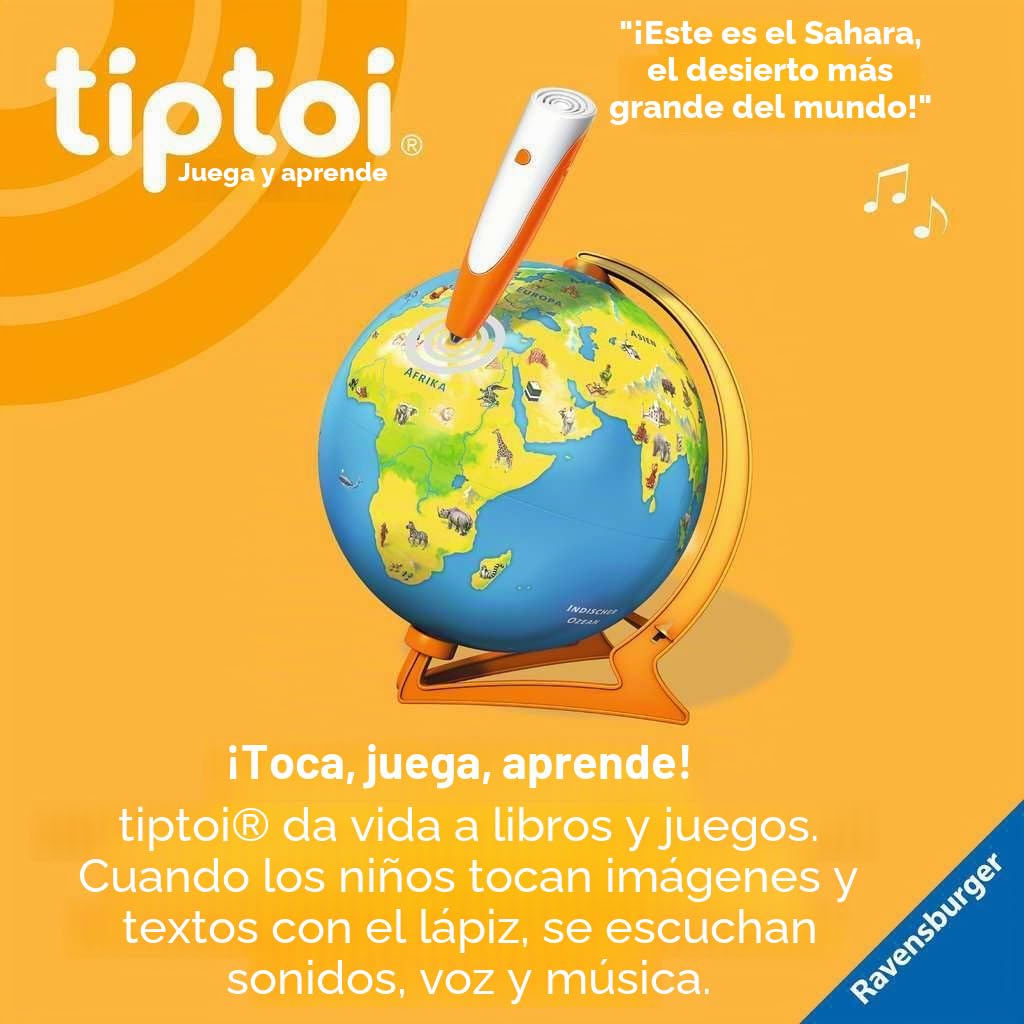 Ravensburger tiptoi 00115 - My Interactive Junior Globe: Juguetes para niños a Partir de 4 años