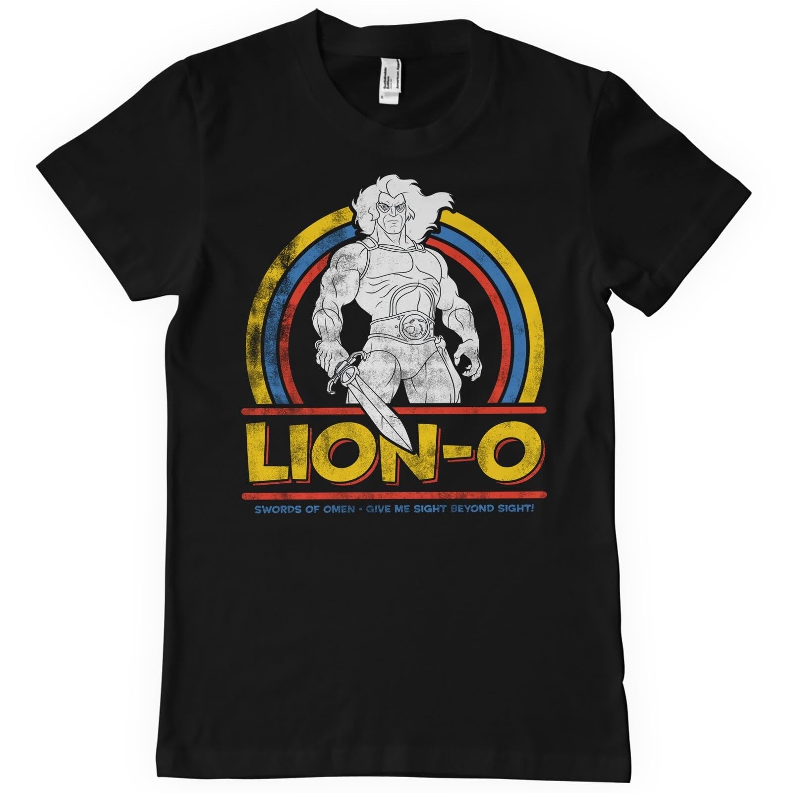 Thundercats Men's Black Officially Licensed Lion-O - Swords Of O T-Shirt (Black), Large