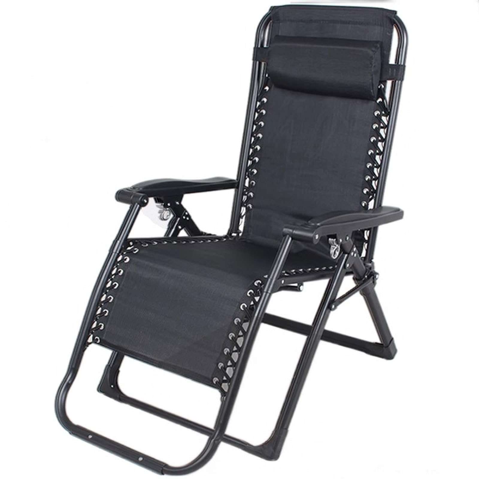 Fauteuil inclinable pliant réglable - Fauteuil inclinable portable, chaises pliantes réglables, chaises de repos plus longues et plus larges pour jardin, balcon et terrasse (L 93 x 60 x 15 c