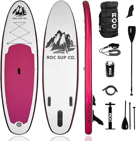 Roc Inflatable Stand Up Paddle Boards with Premium SUP Paddle Board
