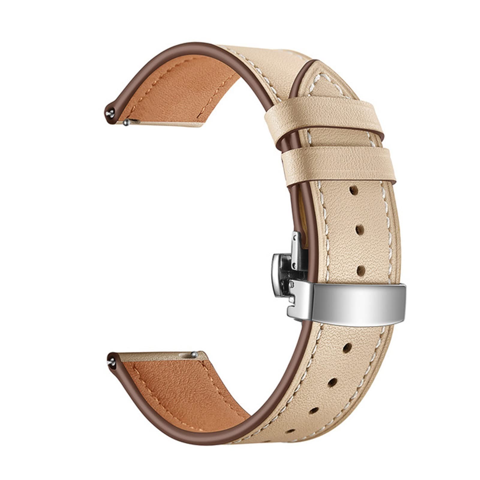 YINGO 22-milimetrowy skórzany pasek do zegarka z szybkim zapięciem, kompatybilny z akcesoriami do smartwatchy Vivoactive 4S/Move 3S/Active S/Rey