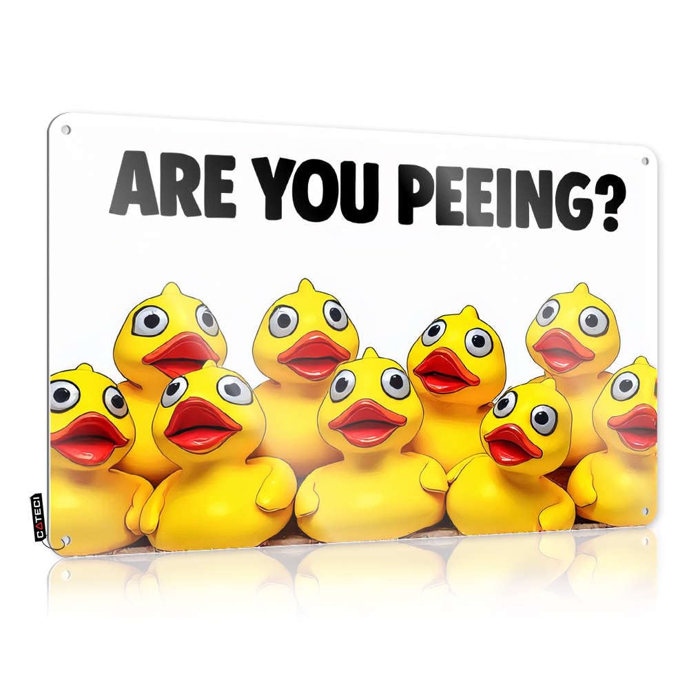 Whiskey Signs For Home Bar Rubber Ducks Asking If You'Re Peeing Tin Sign Bedroom Door Sign Funny Alcohol Signs(30X40CM)
