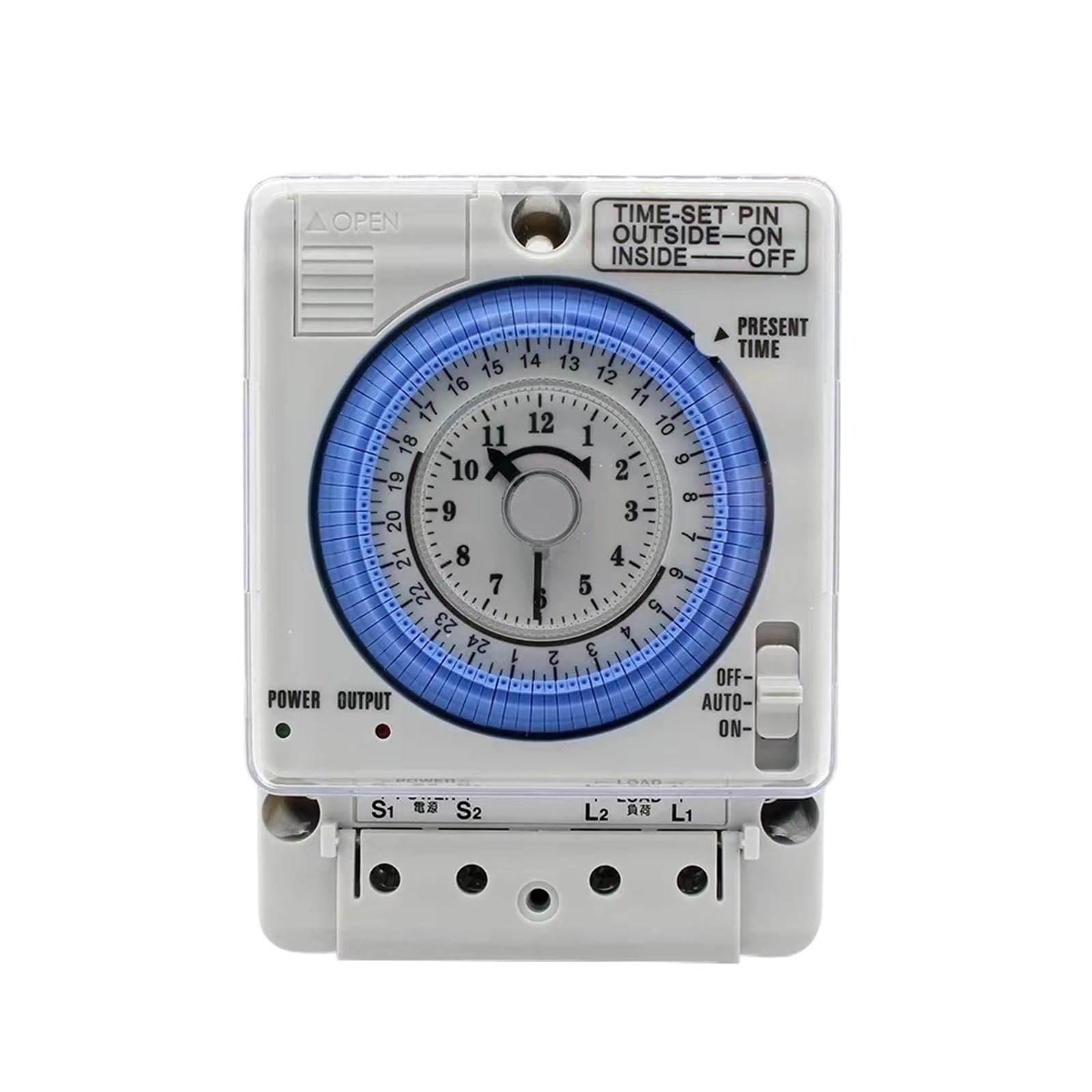 1 x TB35N 100-240 V 20 A DIN-Schiene, Warmwasserbereiter, Zeitschaltuhr, programmierbar, Zeitschaltuhr, mechanischer Schalter