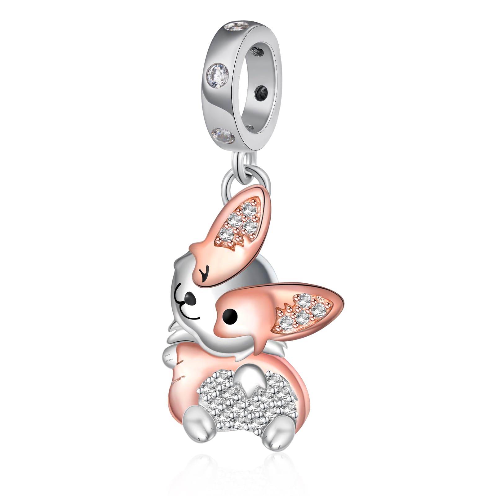 Corgi Charm 925 argent Sterling charmes Corgi mignons pour Bracelets bijoux Corgi cadeaux Corgi pour les amants de Corgi femmes