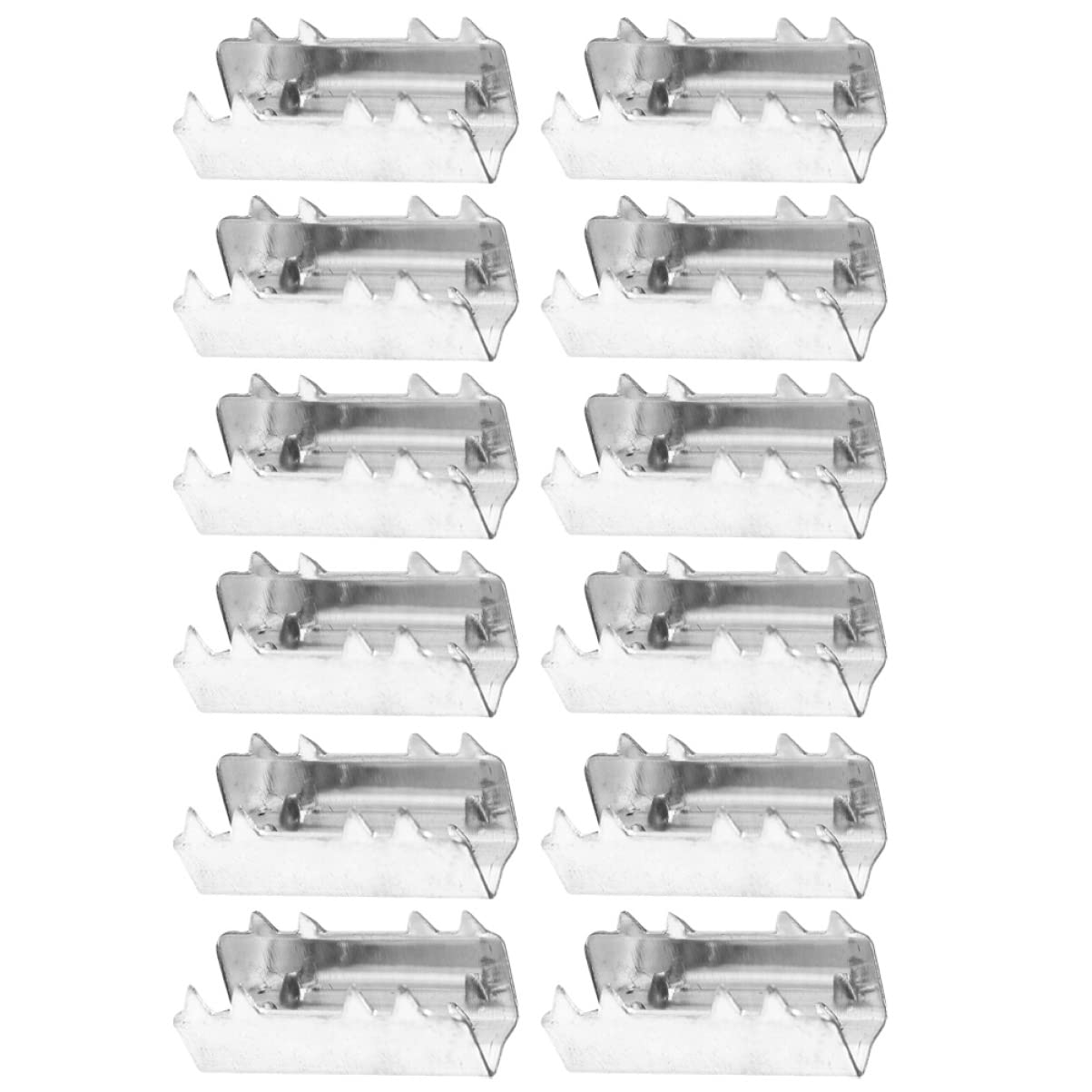 TEHAUX 24 pcs D Accessories Clamps of Synchronous Clip Stainless Metal Project Belts Clips Dprinter Fixation Silver Suitable Open- Open Type Printer End Open-end Attaching Steel Fixed