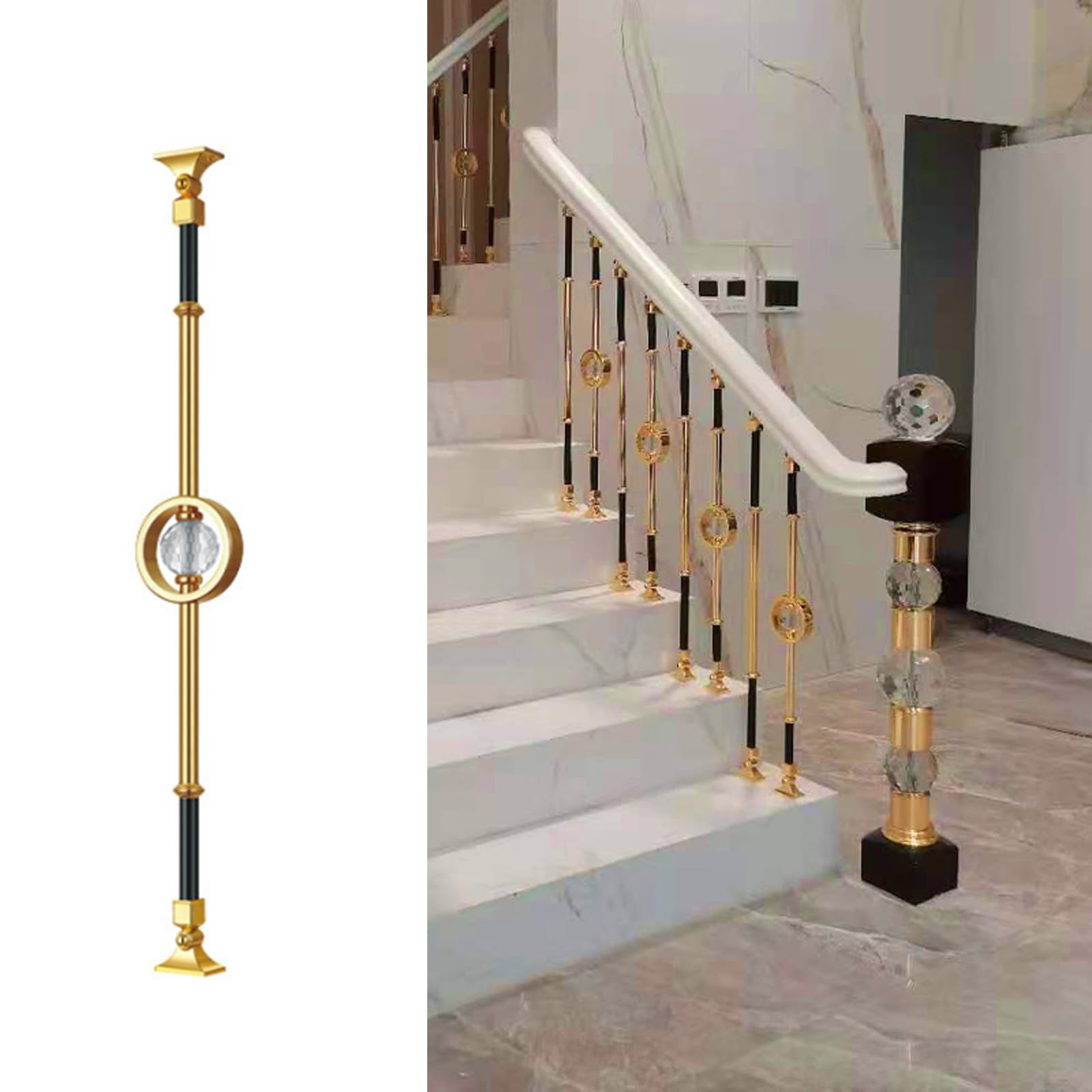 Axe de balustrade de 95 cm réglable pour sécuriser votre terrasse