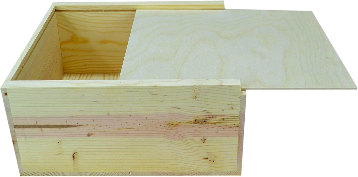 Caja madera pino para Pen con tapa deslizante - Imagen Digital