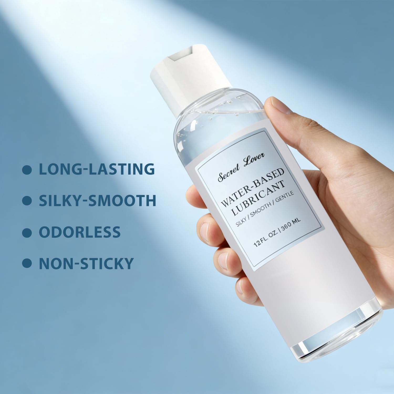 Secret Lover Water-Based Cum Lube Synthetic Semen, Smooth Long-Lasting Thick Creamy Personal Lubricant for Women Men, Natural Ingredients Anal Comfort Lubricants for Privacy, 8 Fl Oz: 12 Fl Oz (Pack of 1)