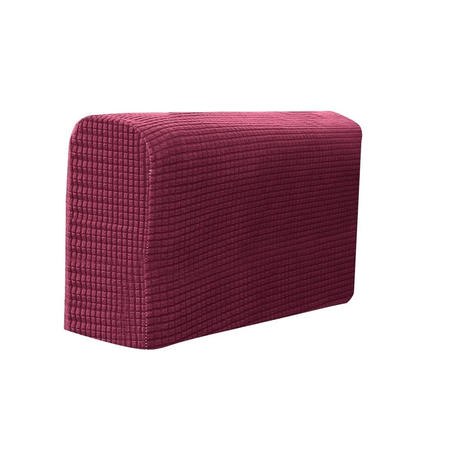 SFOIKVG Arm Covers 2pcs/set Shake Fleece Solid Color Elastic Dustproof Sofa Armrest Glove Decoration for Sofa Chair(Burgundy)