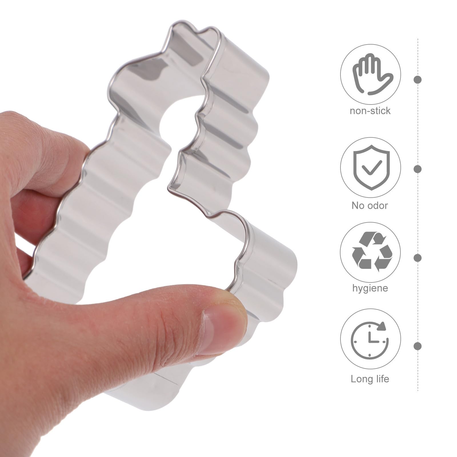 SECFOU Ausstechformen Keksausstecher in Alpaka Form aus Edelstahl 4 Stück zum Plätzchen Backen für Teig und Fondant für Selbstgemacht und Thanksgiving Day