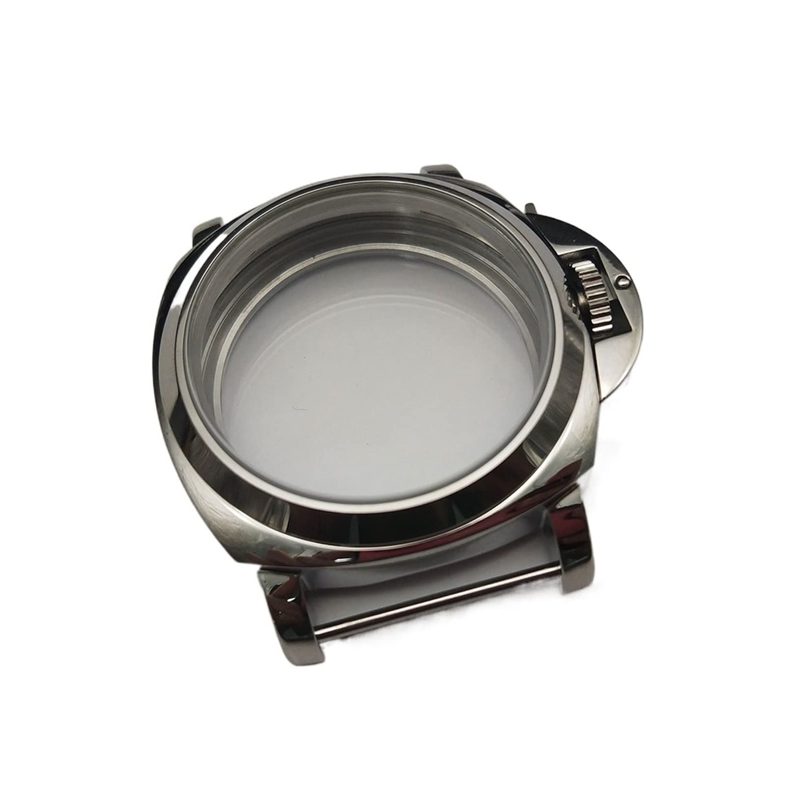 Caja de Acero Inoxidable de 45 mm, Compatible con Movimiento ST36, Compatible con Movimiento mecánico de Cuerda Manual 6497/6498, Caja Pulida, Piezas de Repuesto y Correa.