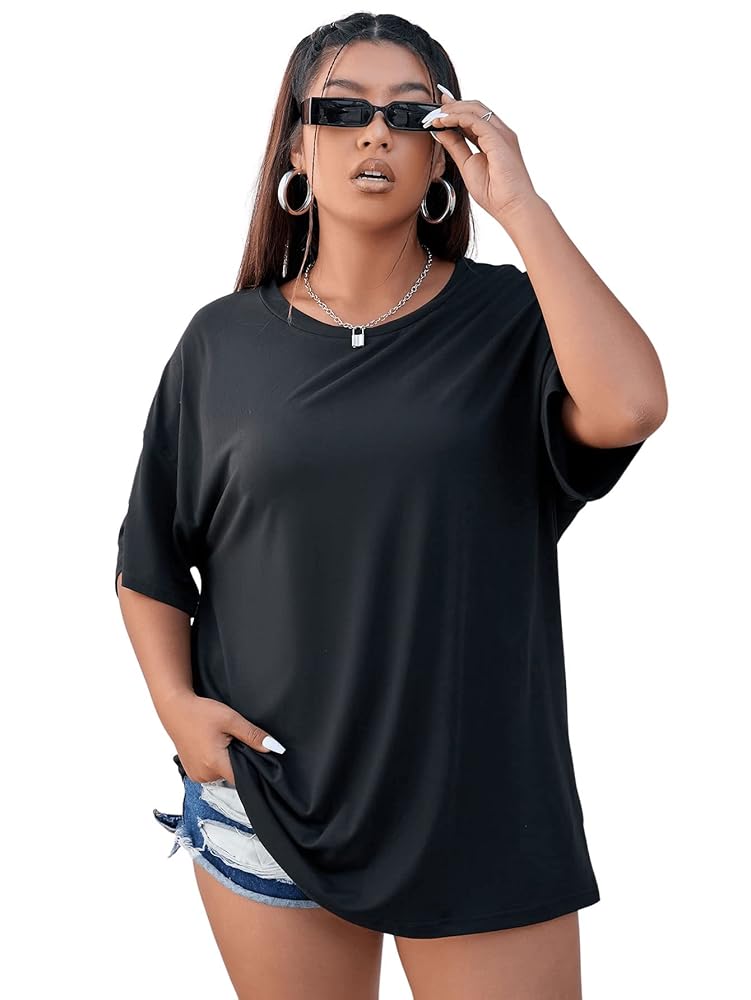 Tシャツ・カットソー No.0291 washing butterfly half T SOLY HUX Women's Plus Size Butterfly Embroidered Cut Out
