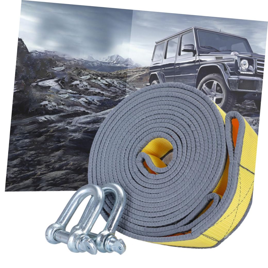 Cabilock Cuerda de Remolque de Alta Resistencia para Coches Correa de Tracción de Emergencia de Cable Resistente con Ganchos para Vehículos