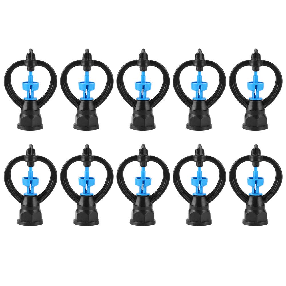 Buse d'arrosage rotative filetée Fdit lot de 10 pièces en plastique noir