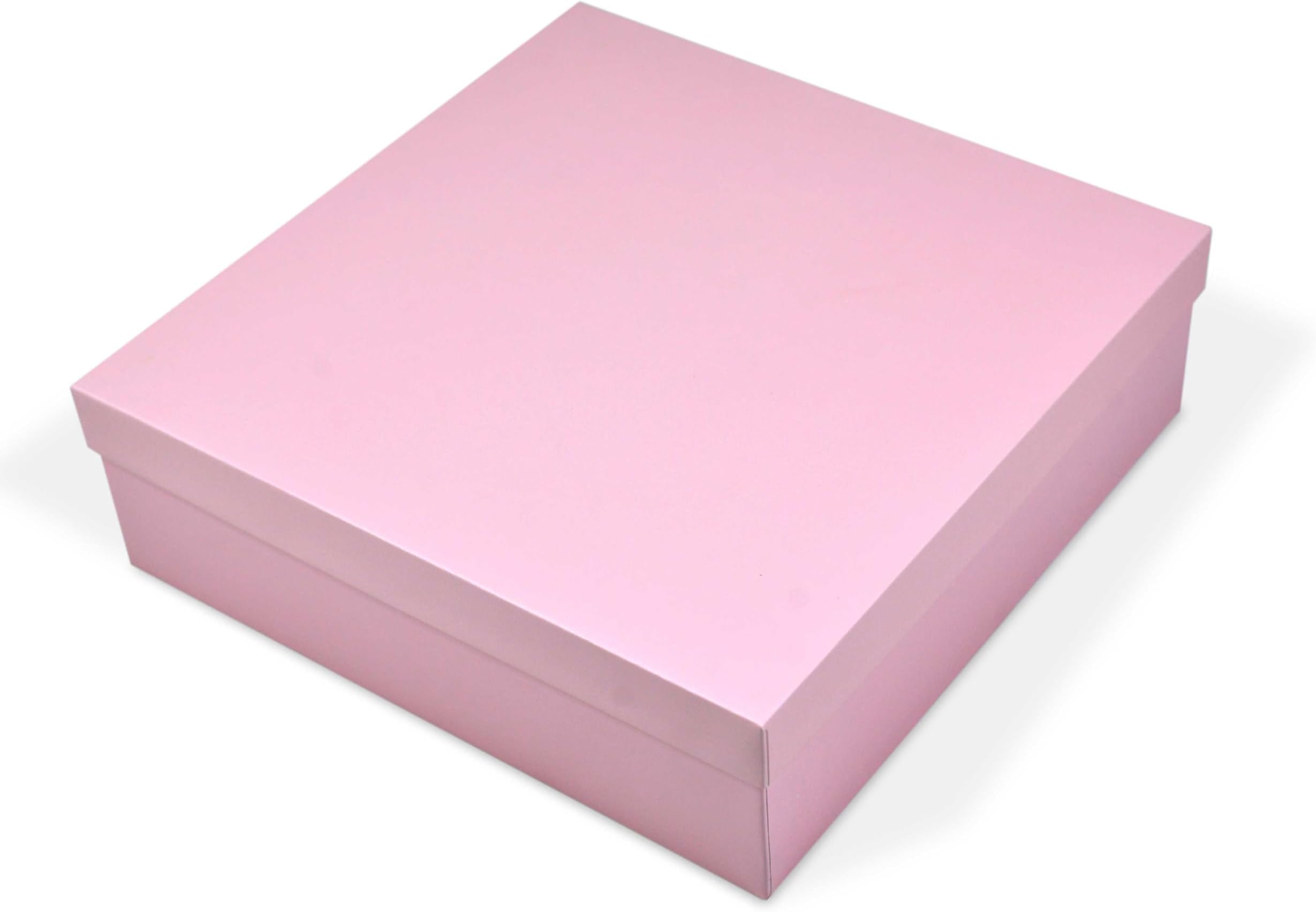 RBS® - Medium Empty gift box (1 Pack) Gift Boxes for Packaging (26 x 26 x 8cm) Multipurpose Valentine's day gift packing box Holds upto 5kg Decorative Gift Hampers box for gift (Solid Pink)