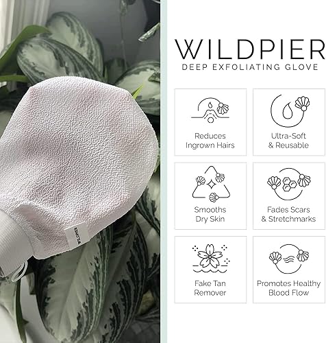 Miniatura 2 de Wildpier Guantes exfoliantes de belleza para el cuerpo, para baño, ducha, spa, guantes exfoliantes de manos, removedor de células muertas de la