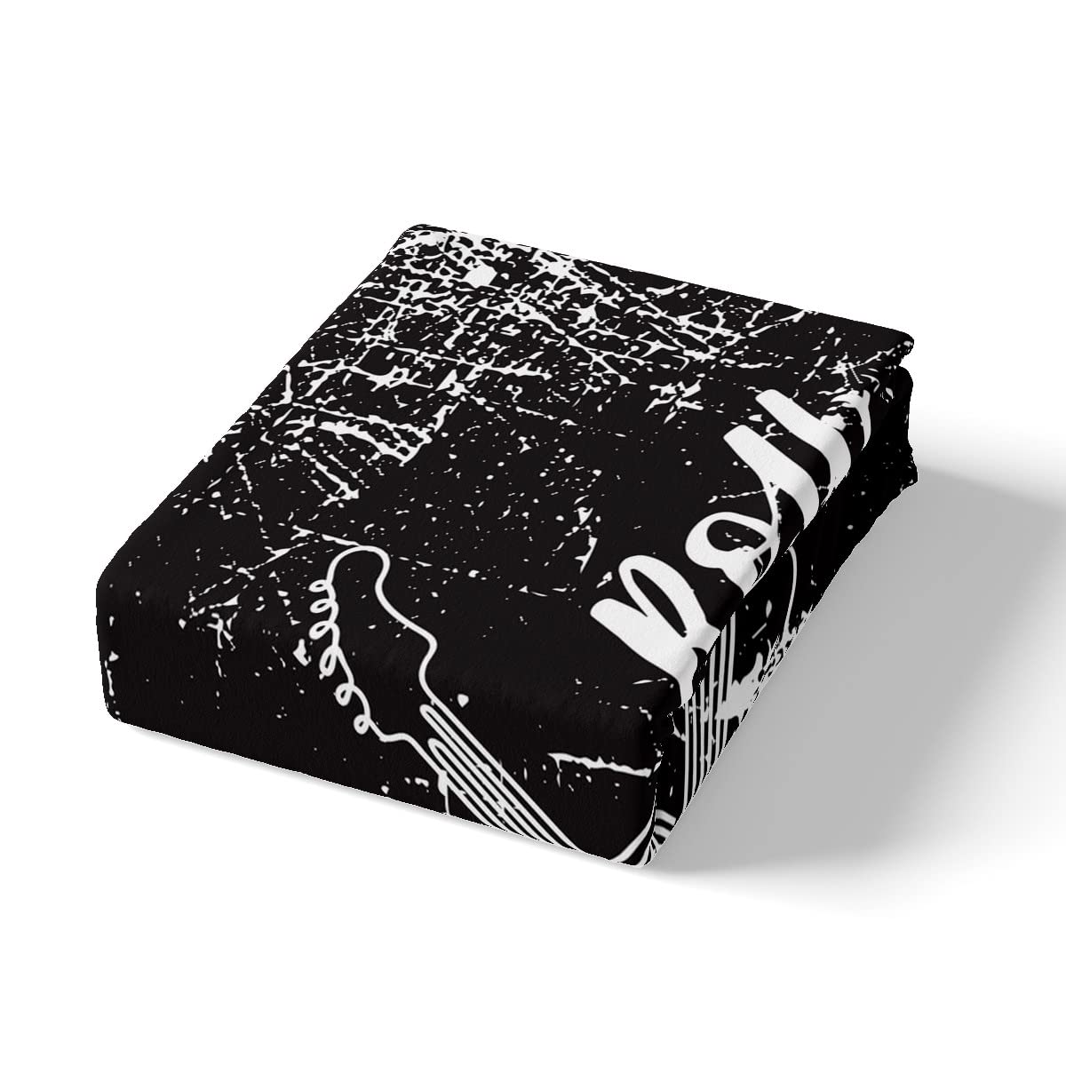 feelingyou Rock Roll Music Duvet Cover King for Children,Guitar Instrument Bedding Set Room Decor Gift Comforter Cover,Retro Abstract Graffiti Quilt Cover with 2 Pillowcases - Image 4
