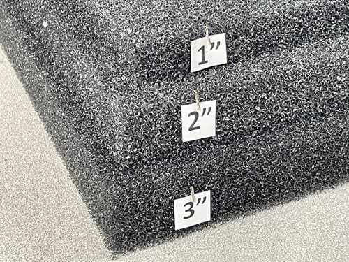 Foam N More Inc 30 PPI Reticulated Polyurethane Foam Filter Black Automotive Air Filter Noise Suppression Speaker Foam