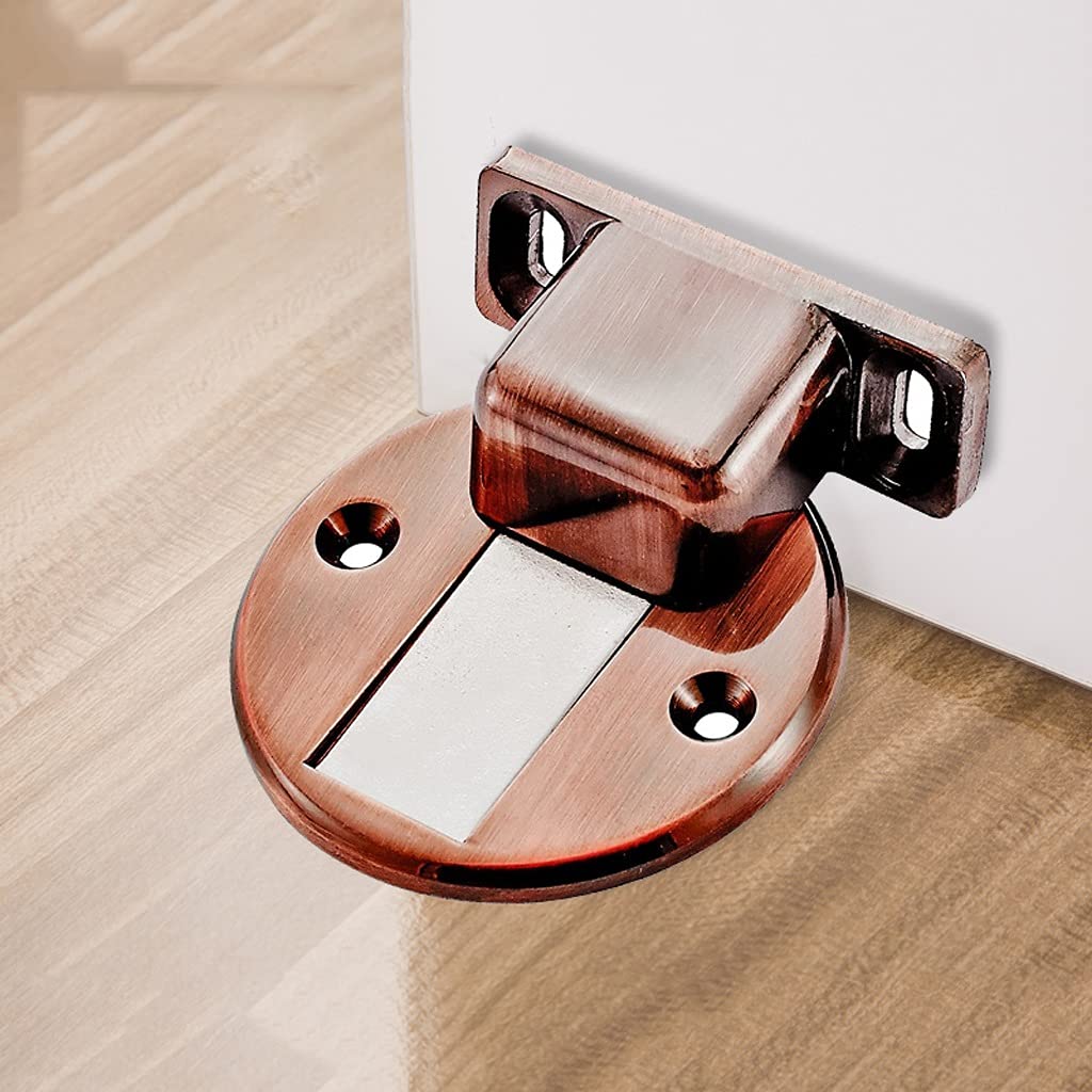 Door Stops Non Punching Stopper Holder Toilet Glass Hidden Doorstops Hardware(Gris)
