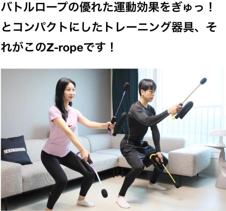 新品】ロープのいらないバトルロープ　Z-Rope！パープル　持って上下に振るだけ ロープのいらないバトルロープ 持って上下に振るだけ！ パープル Z