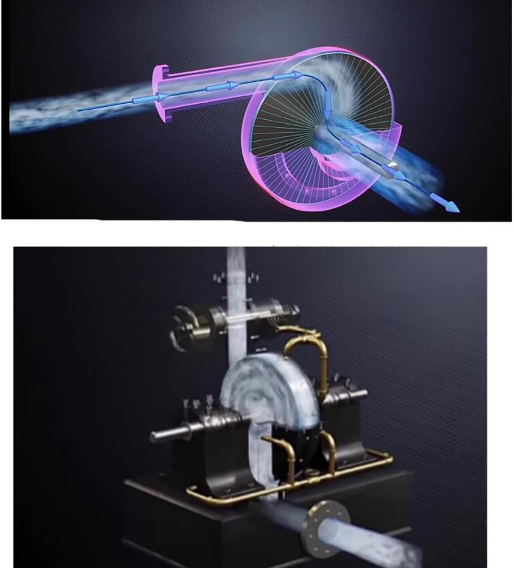 Toplionace Gruppo Elettrogeno a Turbina Tesla per Esterni Fai-Da-Te Generazione di Energia a Vapore ad Alta Pressione 50-100W