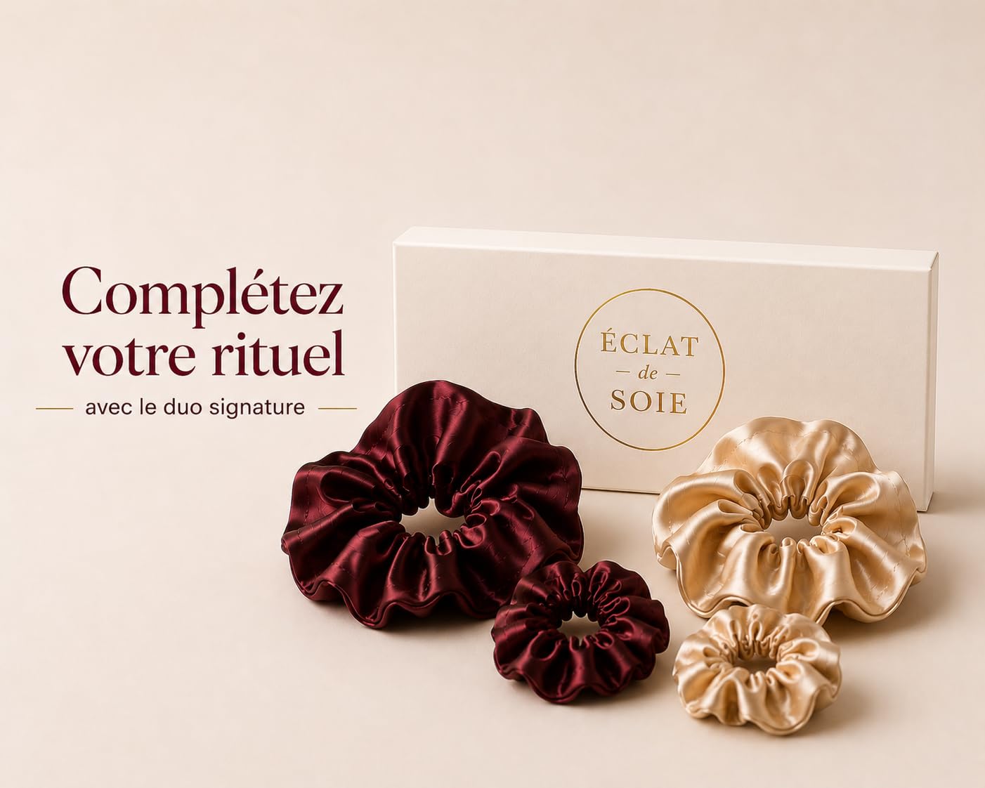 Éclat de Soie – Masque de nuit en soie de mûrier 22 mommes avec pochette en soie – Confort nuit et voyage – Coffret cadeau premium – Bourgogne profond – Certifié OEKO-TEX® STANDARD 100
