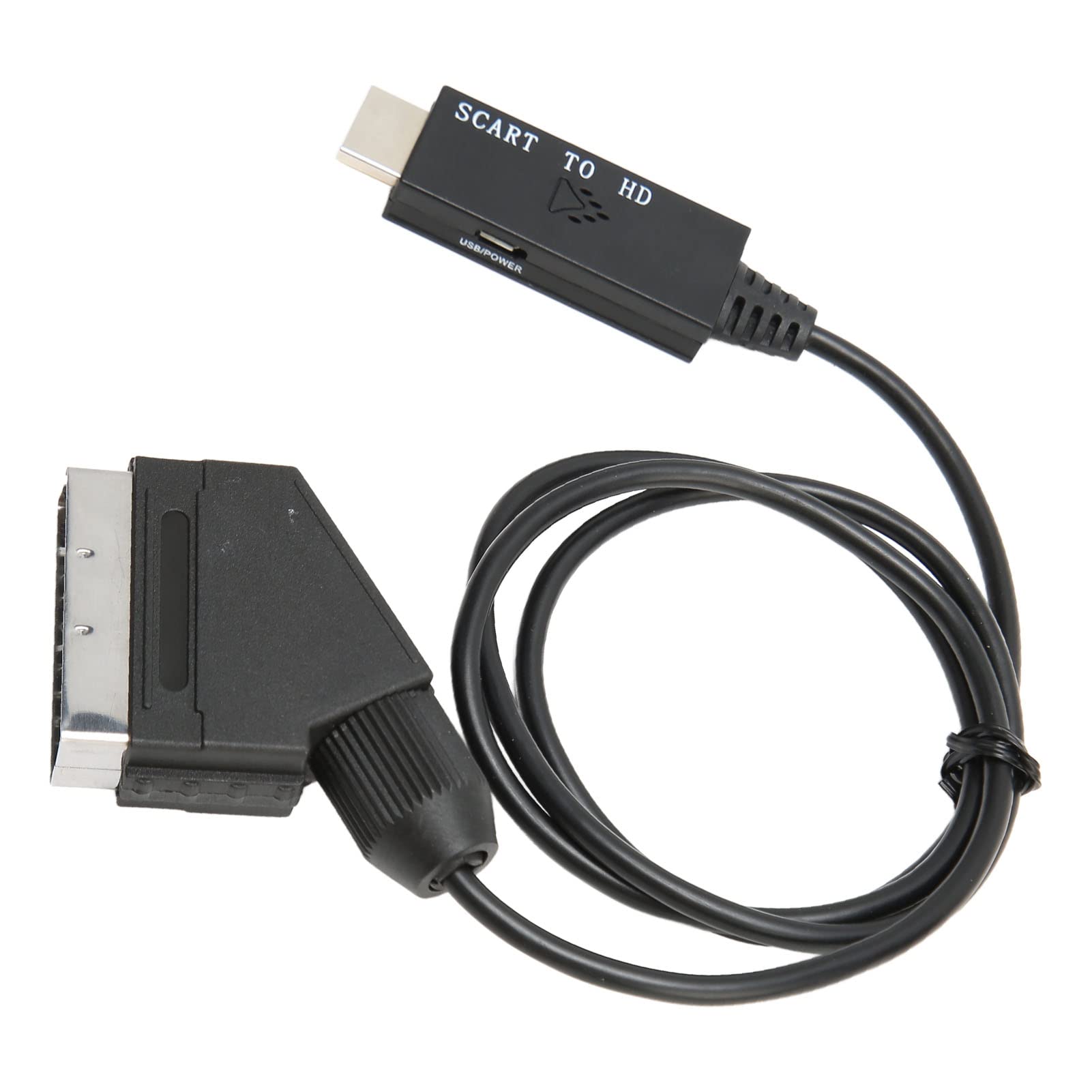 Cavo Convertitore da SCART a HDMI, Cavo Adattatore Interfaccia Multimediale HD 1080P SCART a HD per TV, Audio Video DC 5V